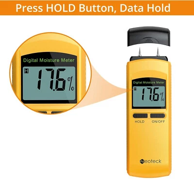 4Pin Digital Moisture Meter Damp Detector Humidity Tester for Wood Wall Concrete - Image 1 of 4