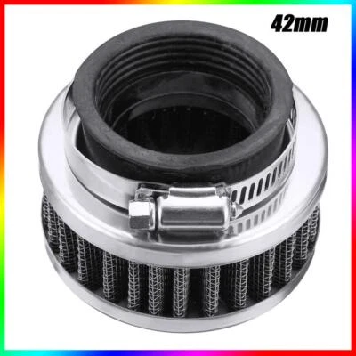 Filtro de aire limpiador 42 mm motocicleta ATV scooter universal acero inoxidable para BMW Foto 1 de 4