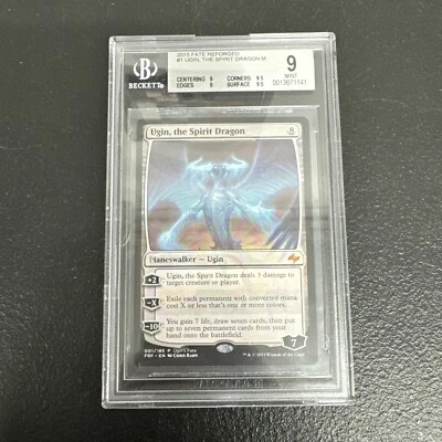 MTG Single "Ugin the Spirit Dragon" (Fate Reforged) SLAB Beckett Graded 9 BN 23 - Image 1 of 3