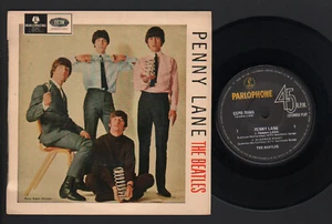 7" BEATLES PENNY LANE / ELEANOR RIGBY +2 1979 EP REISSUE MADE IN AUSTRALIA - Imagen 1 de 1