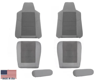 Fundas de asiento de tela gris para Ford Excursion XLT XLS 2002 2003 2004 2005 Foto 1 de 4