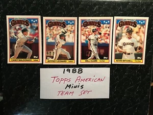 San Francisco Giants 1988 UK MINIS Team Set TOPPS AMERICAN Clark Mitchell Candy - Picture 1 of 3