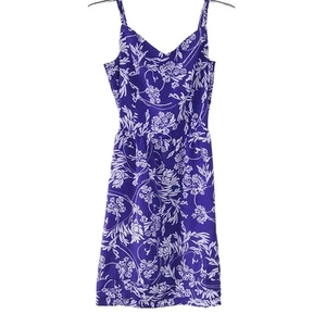 Gap Girls Summer Dress Size 10 Purple Floral, Sleeveless Dress, Zip Up Back - Picture 1 of 6