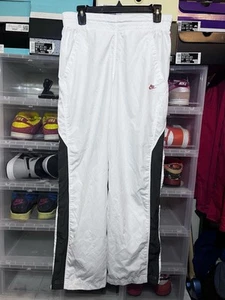 Vintage Nike White Lightweight Track Pants Size Small - Picture 1 of 8
