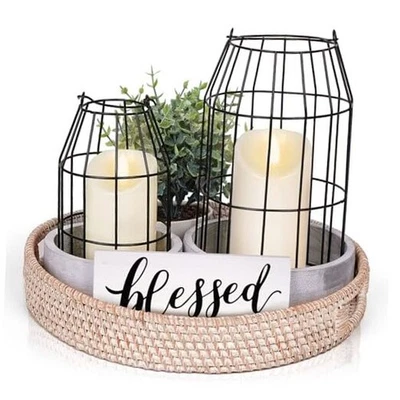 Juego de 7 Decoración Rústica Granja - para Salón Comedor Mesa Chimenea Hogar  Foto 1 de 4