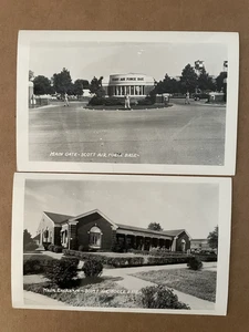 Vintage RPPC 2 Stück SCOTT AIR FORCE BASE Main Gate & Exchange Illinois - Bild 1 von 4