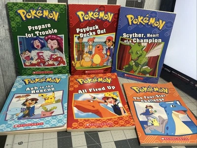 Pokemon Scholastic 6 Chapter Book Lot Paperback Children's Books Ash - Image 1 of 4