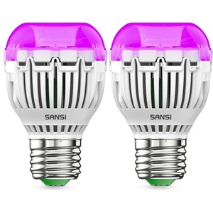 2PACS LED UV Black Light Bulb for Glow Party, 7W A15 UVA Blacklight Bulb E26 ETL - Picture 1 of 10