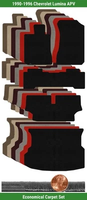 Juego de alfombrillas Velourtex personalizadas para Chevrolet Lumina '90-96 APV (5 piezas) #EO1 Foto 1 de 4
