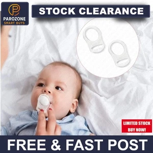 2x Dummy Adapter Ring for Button-style MAM NUK Baby Silicone Pacifier Clip UK - Picture 1 of 7