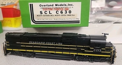 BRASS HO Overland  C630 Custom painted OMI Seaboard Coast Lilne #2213 OMI-6158 - Image 1 of 4