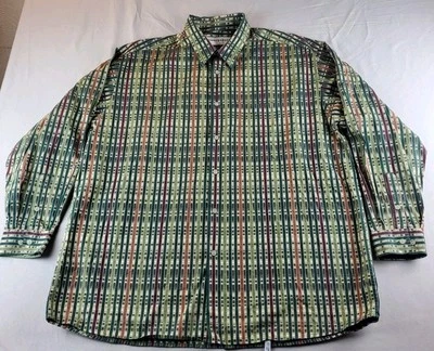 Jhane Barnes Shirt Mens XXL 2XL Button Up Long Sleeve Abstract Geometric  - Image 1 of 4