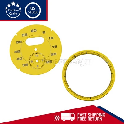 NUEVO Cronógrafo calibre reloj esfera amarilla para Porsche Cayman 911 Macan Cayenne Boxster Foto 1 de 4