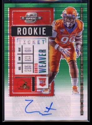 2020 Panini Contenders Optic Green Pulsar Curtis Weaver Rookie Auto 02/27 - Image 1 of 2