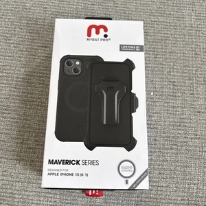 MYBAT PRO Maverick Series iPhone 15 Phone Case Belt ClipMilitary Grade Black New - Zdjęcie 1 z 2