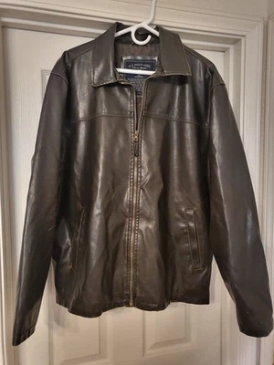 Polo Ralph Lauren Hombre Cuero Bombardero Motocicleta Chaqueta Cremallera Completa Marrón XL Foto 1 de 4