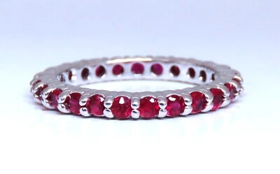 .80ct Natural Ruby Eternity Ring 14kt Gold Size 6 - Image 1 of 4