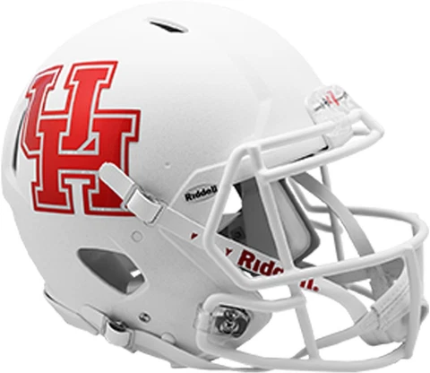 Houston Cougars Riddell Matte White Speed Authentic Helmet Cover