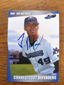2007 Grandstand Joe Bateman Connecticut Defenders Signed Autograph 