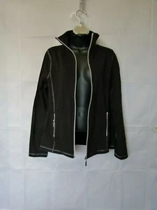 Beverly Hills Polo Club Women's Jacket Full Zip Cotton Blend Black Size M Medium - Picture 1 of 7