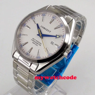 Luxury 41mm corgeut white dial luminous marks MIYOTA Automatic men's Watch 167 - Image 1 of 4