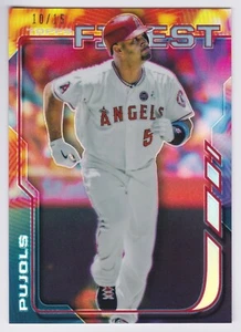 2014 Topps Finest Albert Pujols #93 Magenta Refractor 10/15 Angels Cardinals - Picture 1 of 2