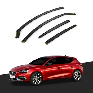 SEAT Leon MK4 2020-onwards 5 Door Hatchback Wind Deflectors 4pc Tinted - Picture 1 of 10