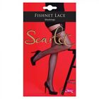 Scarlet Women's Fishnet Lace Top Stockings & Hold Ups - Black - Medium/One Size