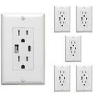 QPLUS USB Type C 4.8A Wall Outlet Dual High Speed Duplex Receptacle 15 Amp