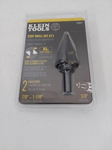Klein Tools KTSB11 Double Fluted Step Drill Bit #11 (7/8" - 1-1/8") - Picture 1 of 3