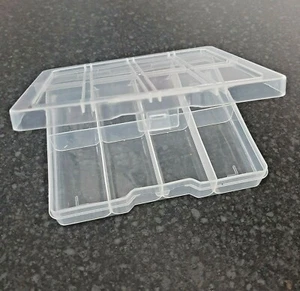 8 Compartment Plastic Craft Storage Box DIY Pins Needles Beads Buttons Wax Melts - Picture 1 of 8