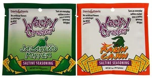 Wacky Cracker Saltine Seasoning Jalapeno Popper & Ragin Cajun Pepper Party Gift - Picture 1 of 3