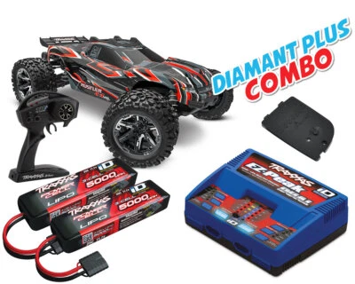 Traxxas Rustler 4x4 HD VXL Brushless rot Diamant Plus Combo TRX67376-4-RED-DIAMA - Bild 1 von 4