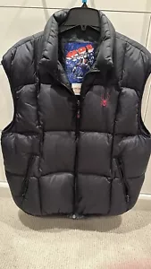 Puffer Vest Adult L Black Spyder With Red Logo Outdoors Mens Excellent condition - Picture 1 of 7