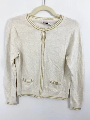Cárdigan Suéter VINEYARD VINES Niños Niñas Botón Frontal Talla XL Marfil Dorado Foto 1 de 4
