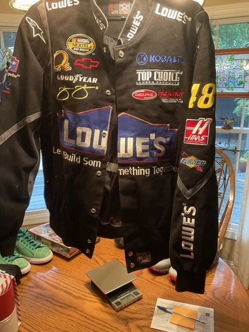 Lowe’s Jimmie Johnson Black Velour Jacket Size Medium Cover