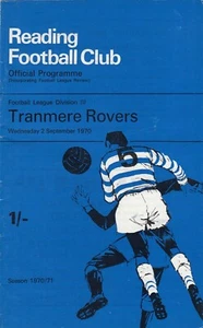 Reading v Tranmere Rovers 1970/1 (2 Sep) - Picture 1 of 1