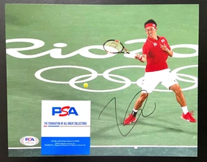 KEI NISHIKORI SIGNED 8X10 PHOTO TENNIS US OPEN WIMBLEDON JAPAN OLYMPIC RIO PSA B - Picture 1 of 1