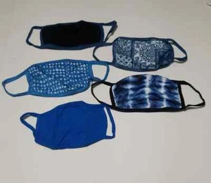 Generic Ladies Denim Days Assorted Face Masks, 5 Pack Lots of 3 (LOC TUB MASK1) - Picture 1 of 6