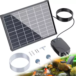 8W Solar Aerator for Pond, Solar Air Pump 3 Working Modes with 4400Mah Battery f - Picture 1 of 7