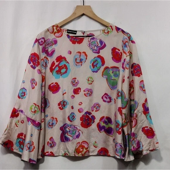 Blusa para mujer Emporio Armani estampado floral 100 % seda L multicolor festival artístico Foto 1 de 4