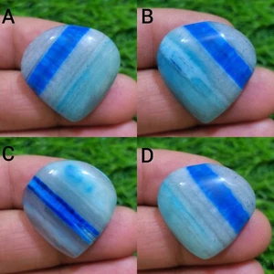 Uso Para Joyería Precioso Raro Azul Bandas Ágata Pera Forma Cabujón Piedra Preciosa Suelta - Imagen 1 de 13