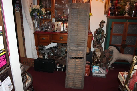 Antique Wood Window Shutter Country Barn Farm Primitive Shutter #15 Shabby Chic Cover