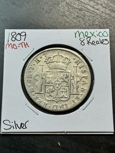 1809 MO TH Mexico Silver 8 Reales Nice Coin (Raw6729) - Picture 1 of 2