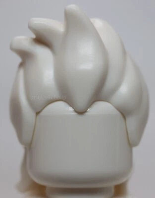 Lego Minifigura Blanca Pelo Picos Inclinado Derecha Foto 1 de 3