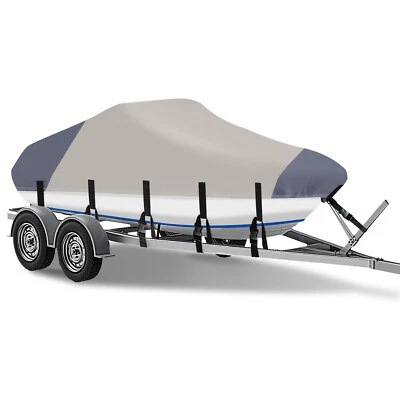 20ft-22ft Boat Cover Waterproof Trailerable Fishing for V-Hull Tri-Hull Runabout - Image 1 of 4