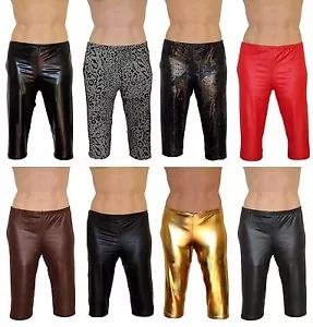 SALE MENS SHINY RUBBER GLOSSY WET LOOK TIGHT CYCLE  SEXY SHORTS XS  - 6XL - Picture 1 of 11