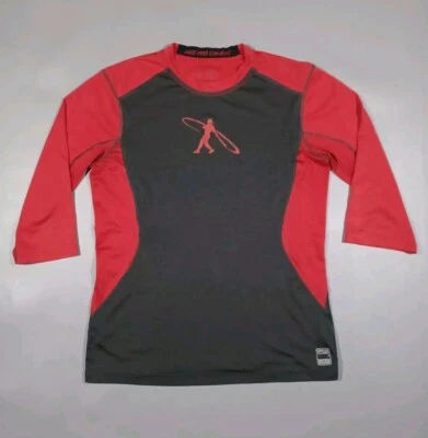 Camisa Nike Para Hombre L Roja Gris Pro Combat Swingman Ken Griffey Jr Foto 1 de 4