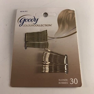 Alfileres de cabello Goody Colour Collection Bobby Slide Bobbies rubio 30 cuentas - Imagen 1 de 2