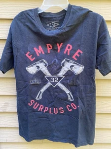 Men's EMPYRE SURPLUS COMPANY 32 Skull Black T-Shirt SLIM MEDIUM ESC - Picture 1 of 2